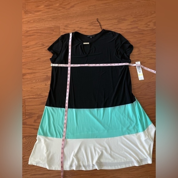 Tianna B Color Block Dress Black Mint Cream Size 18 NWT - Picture 8 of 9